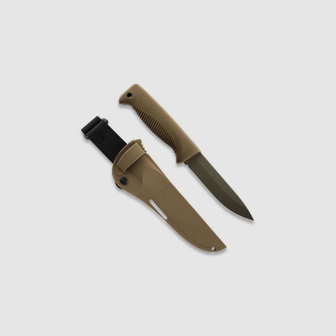 Peltonen Knives M07 Ranger Puukko Sissipuukko FJP126 Cerakote FDE Beschichtung Kunststoffscheide braun FDE