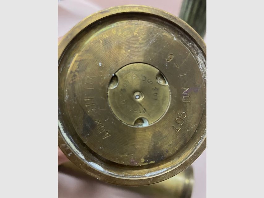 Konvolut Deko Panzerhülsen, Messinghülsen, Messingevase, Blumenvase 