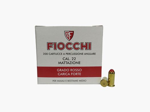 Fiocchi Mattationspatronen Kal. 22 rote Stufe Verpackung 200 Stk