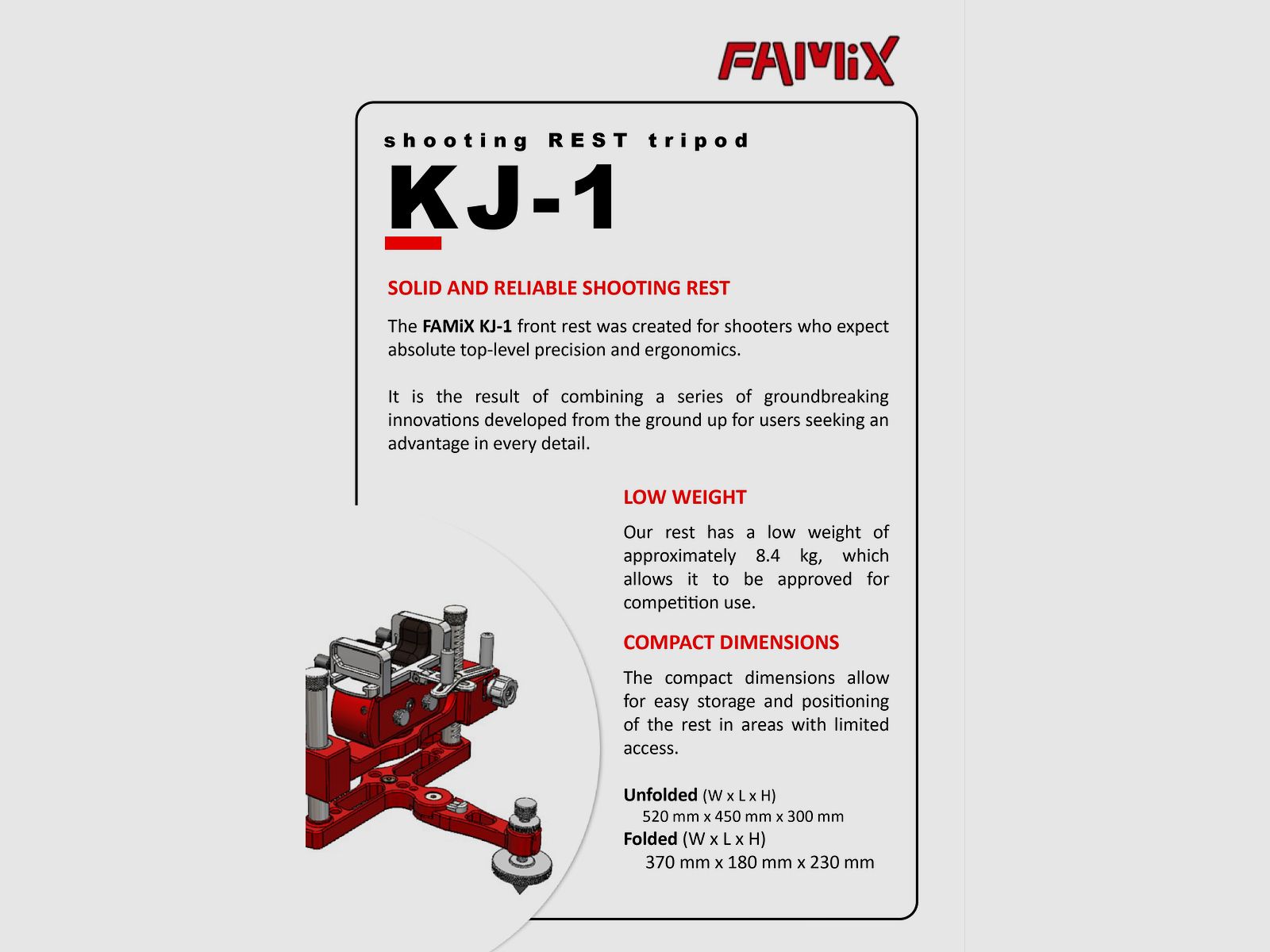 rest tripod famix kj 1 support carabiner