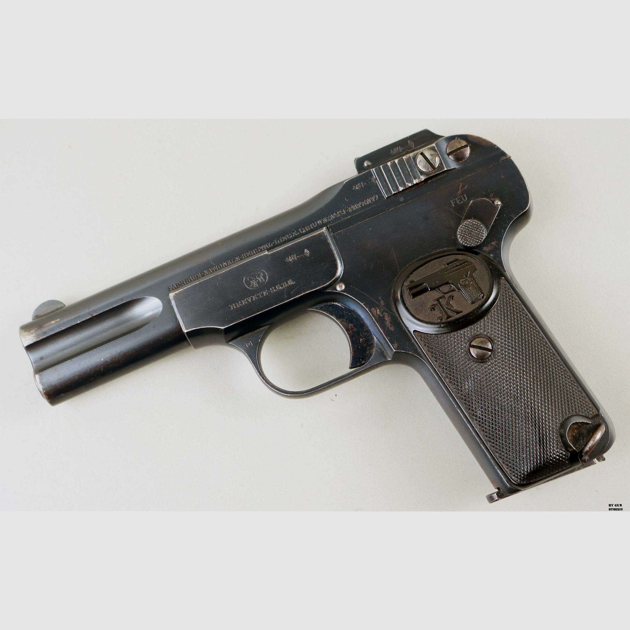 PISTOLA F.N. BROWNING MOD. 1900 CAL. 7,65 MM MATR. 73357, immagine 2 di 7