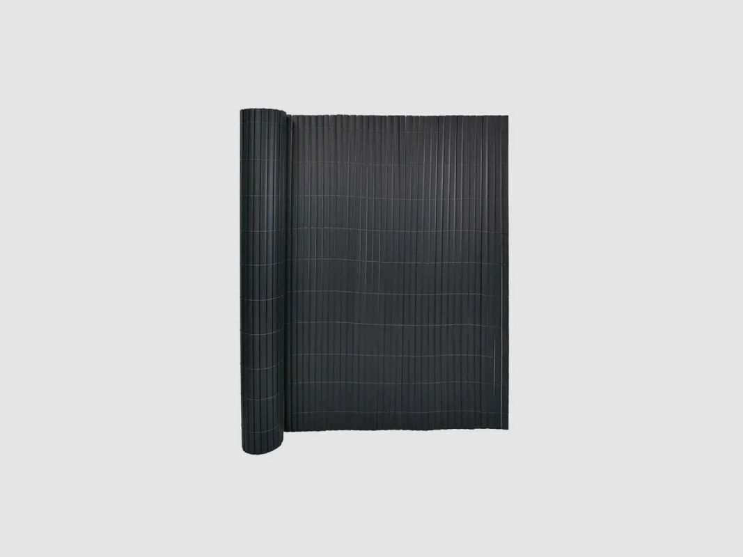 PVC Sichtschutzzaun doppelseitig 1x5m grau - Komplettset mit Befestigung, Bild 2 von 15