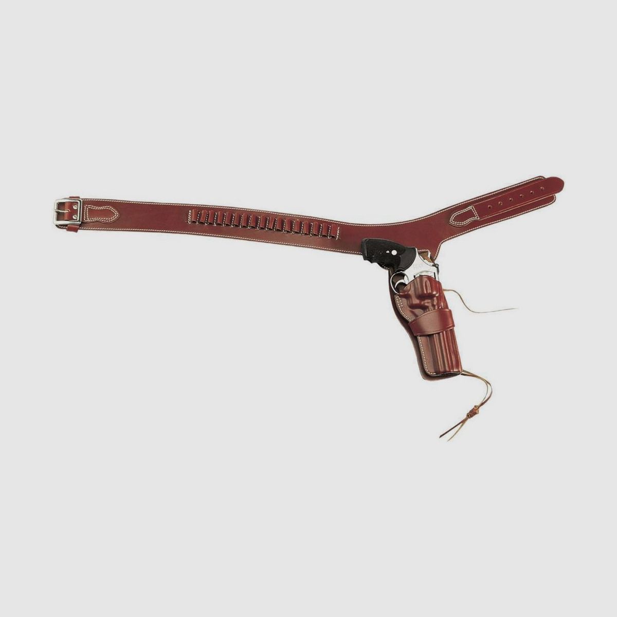 Western Style Patronengurt mit Holster für Revolver XL Rechtshänder Colt CAA Single Action 6"-6,5" Zoll