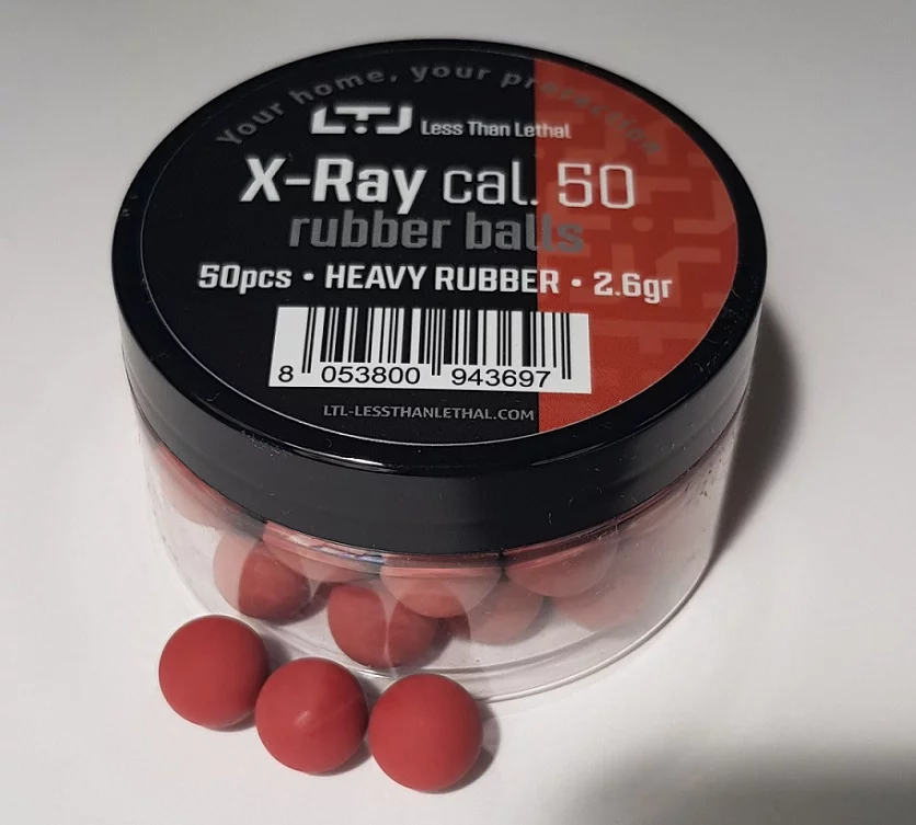 Kule gumowe ciężkie LTL X-Ray kal. .50 2,6gr 50 szt., zdjęcie 2 z 4