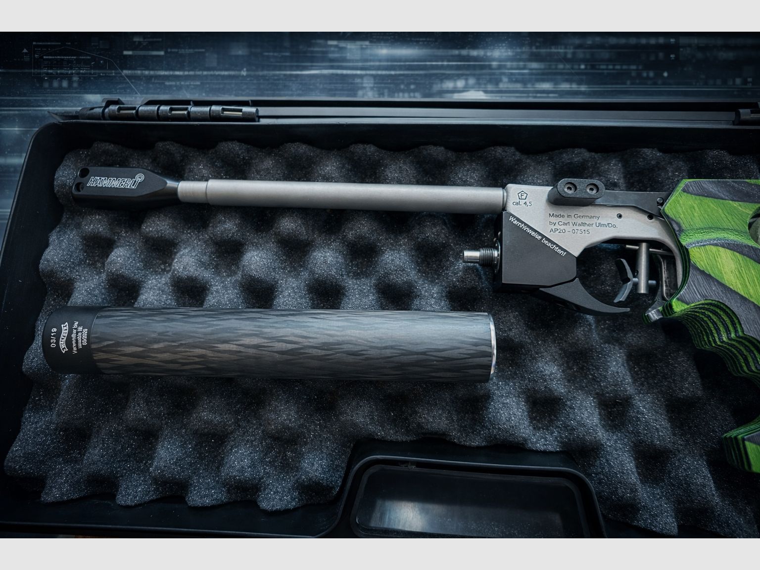 Walther/Hämmerli AP20 Sonderedition „Green Pepper“ luchtpistool – als nieuw