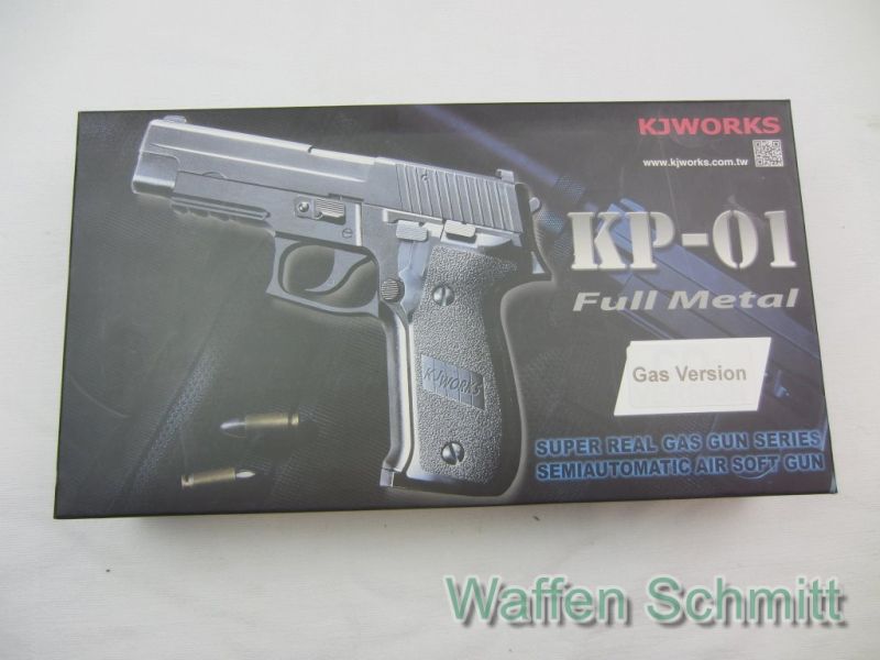 Airsoft Pistole Kjworks Mod.KP-01, Full Metal, Kaliber 6mm BB. Gas-Version.OVP!!!