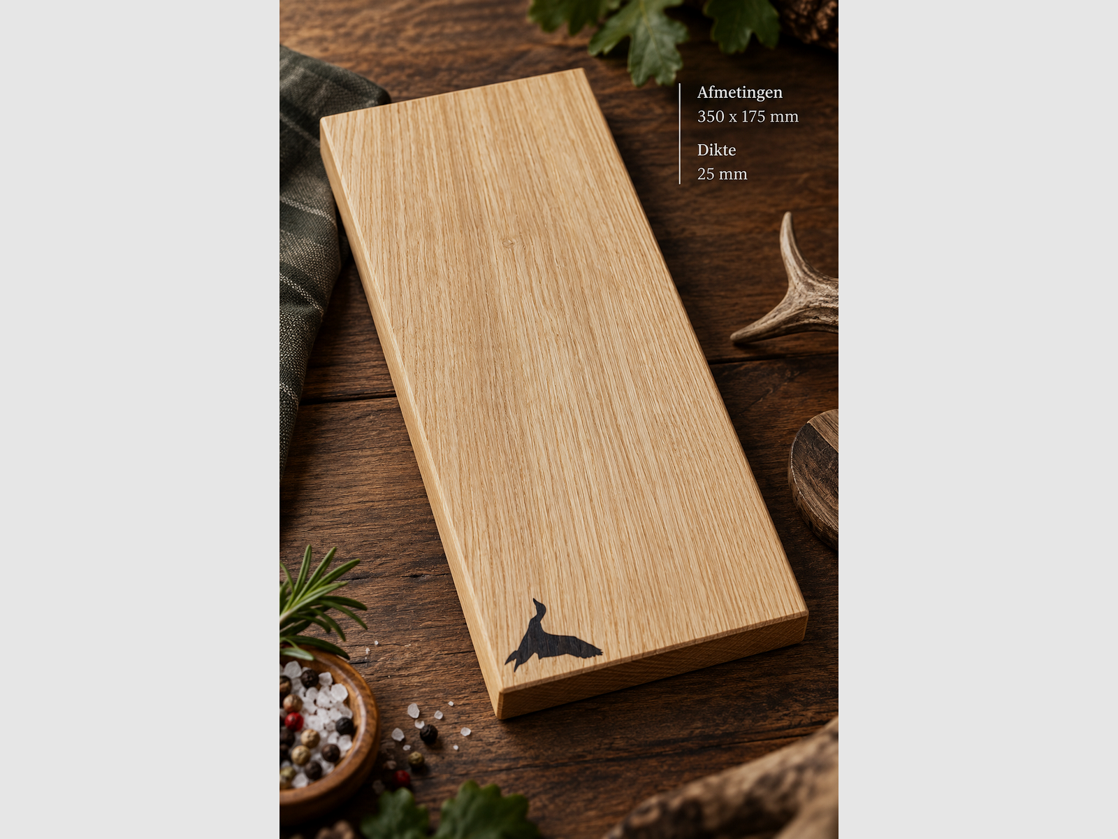 Atelier Julien x Jagter Houten Snijplank met Jachtmotief