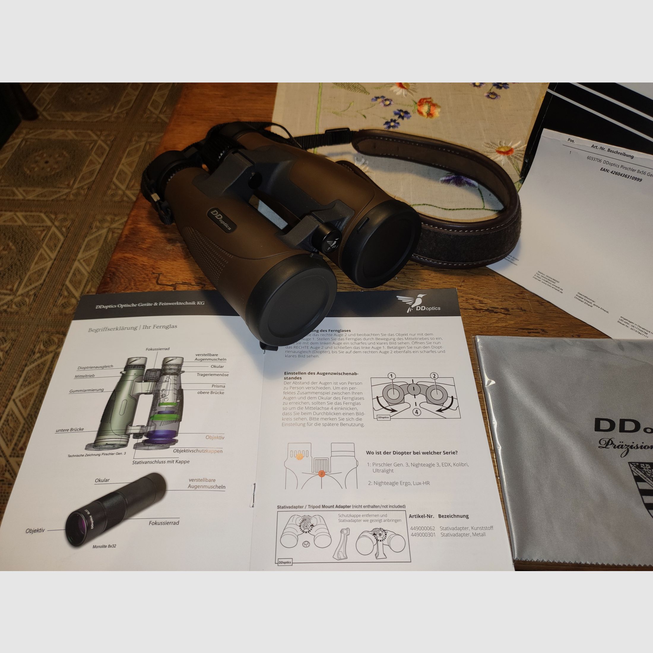 DDOPTICS 8x56 Pirschler Gen 3 Fernglas Feldstecher