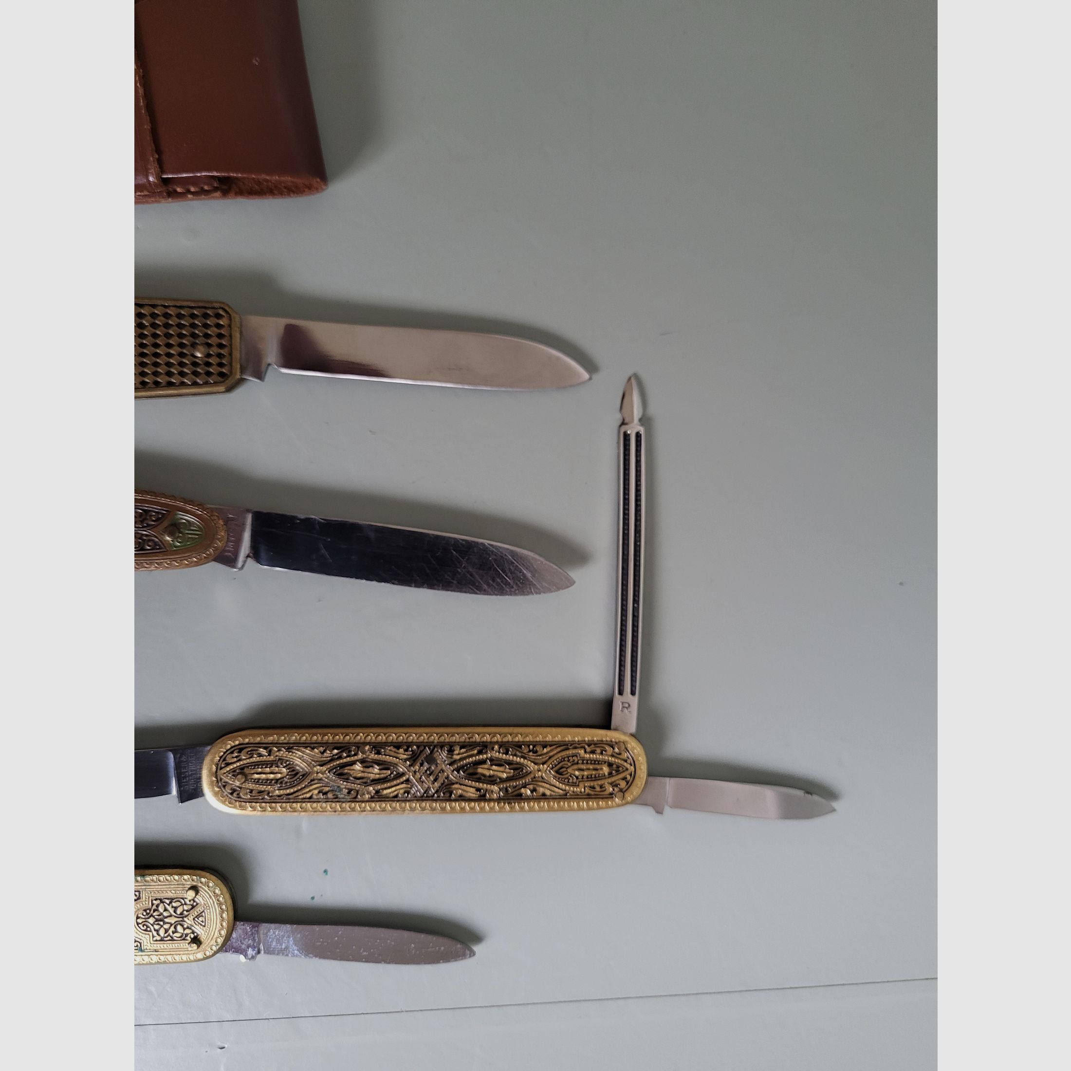 Toledo pocket knife - folding knife brass - Solingen - 1960s