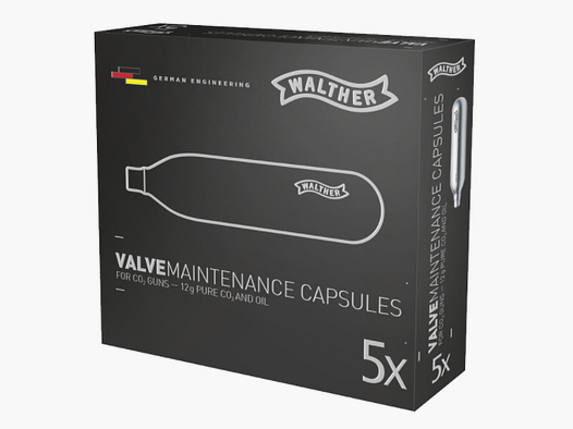 Capsule di manutenzione Walther per armi CO/2, scatola da 5 pezzi