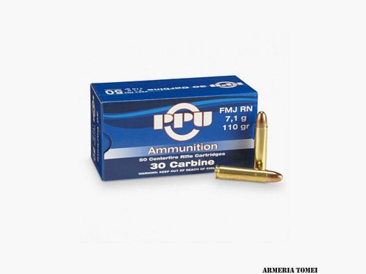 PPU PARTIZAN – 30 CARBINE FMJ RN 110GR