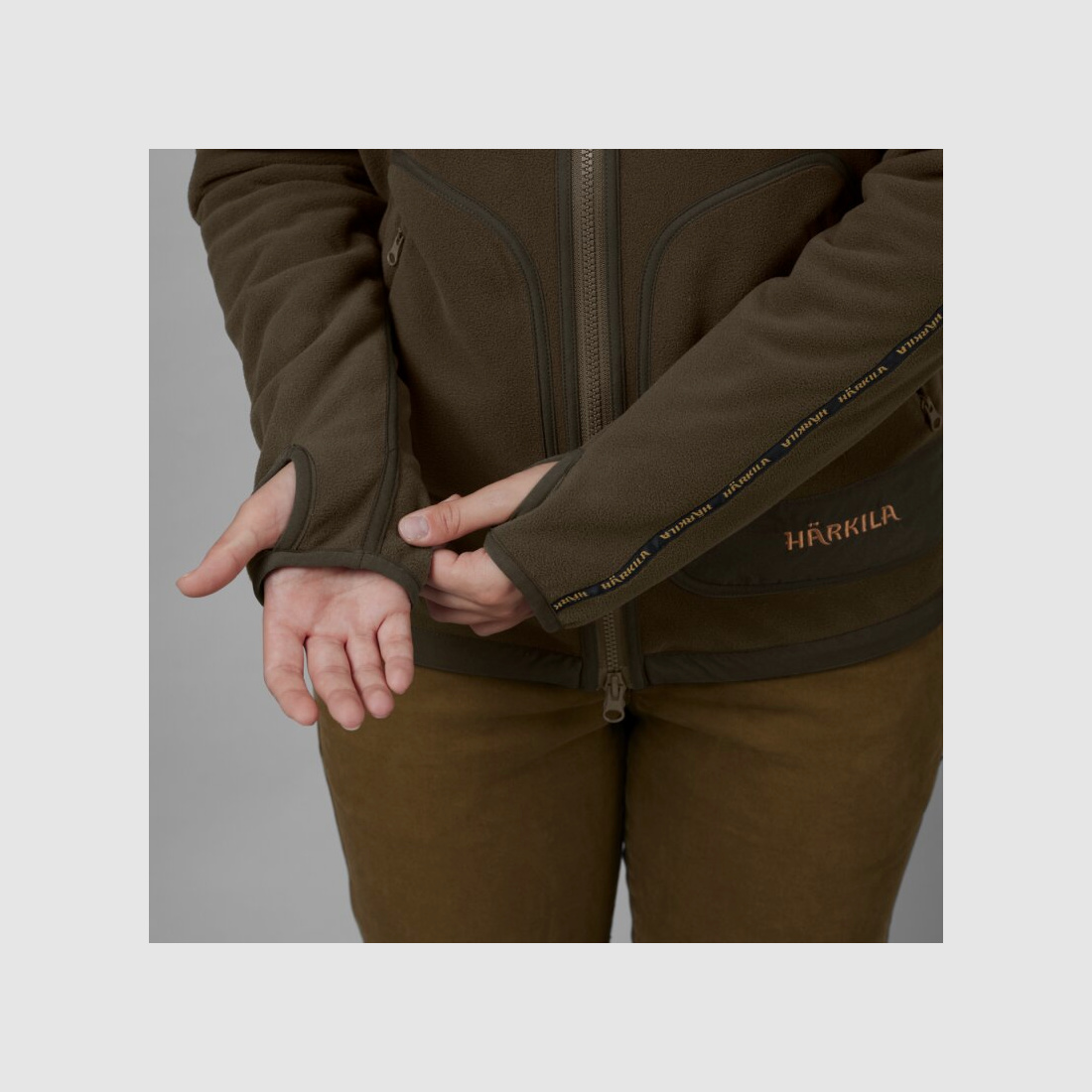 Härkila Kamko Fleecejacke Damen Braun / Rot