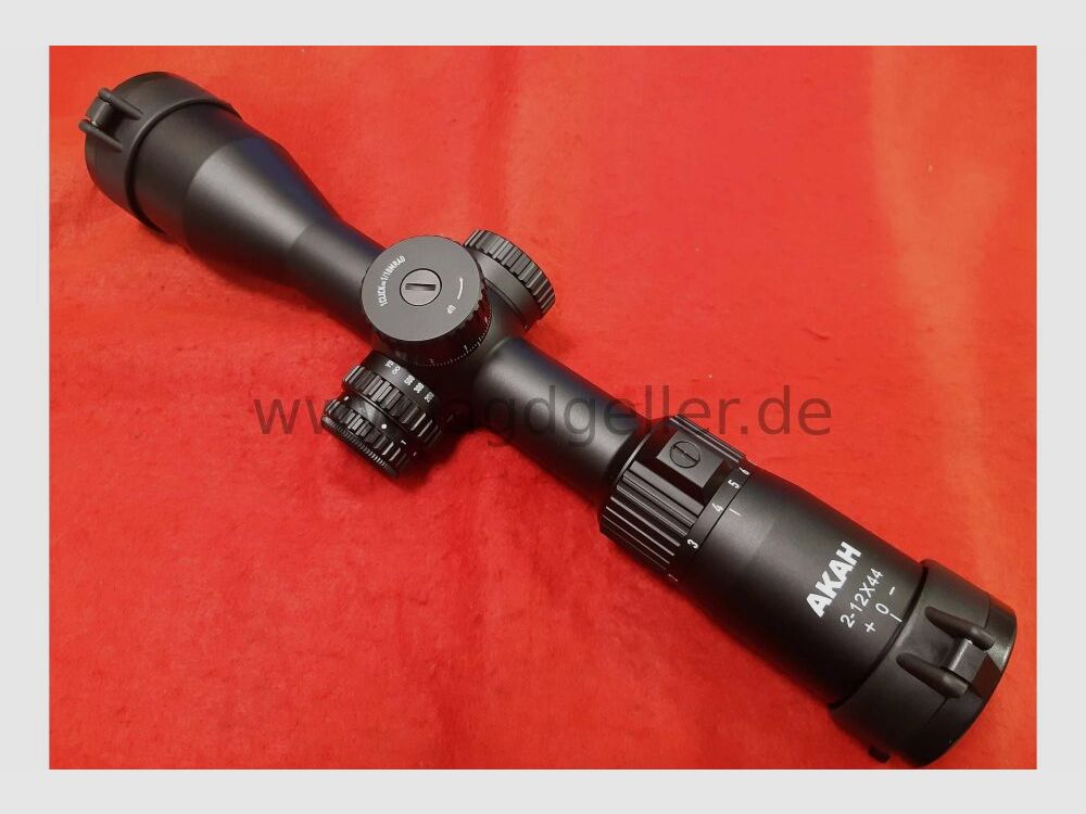 Akah Zielfernrohr 2-12x44 LA mit HAWK-Tactical Montageringen