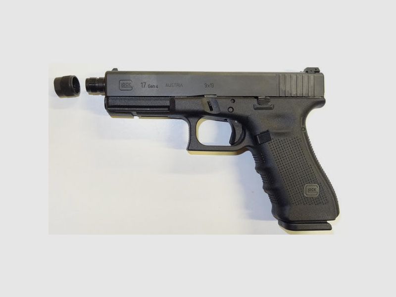 Glock	 Pistole Glock 17 Gen4 mit Gewindelauf M13,5x1 im Kaliber 9mm Para ( 9x19 ) Inkl. Zubehö