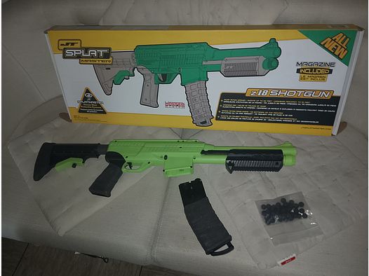 Marcatori a molla Paintball calibro .50 Shotgun Kids Junior arma pallini di gomma + bersaglio