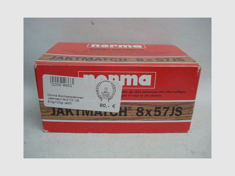 Jaktmatch 8x57IS VM - 8,0g/123gr (a50)