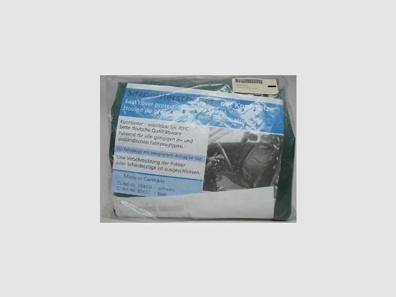 Sitzpolsterschoner grün - aus Kunstleder,