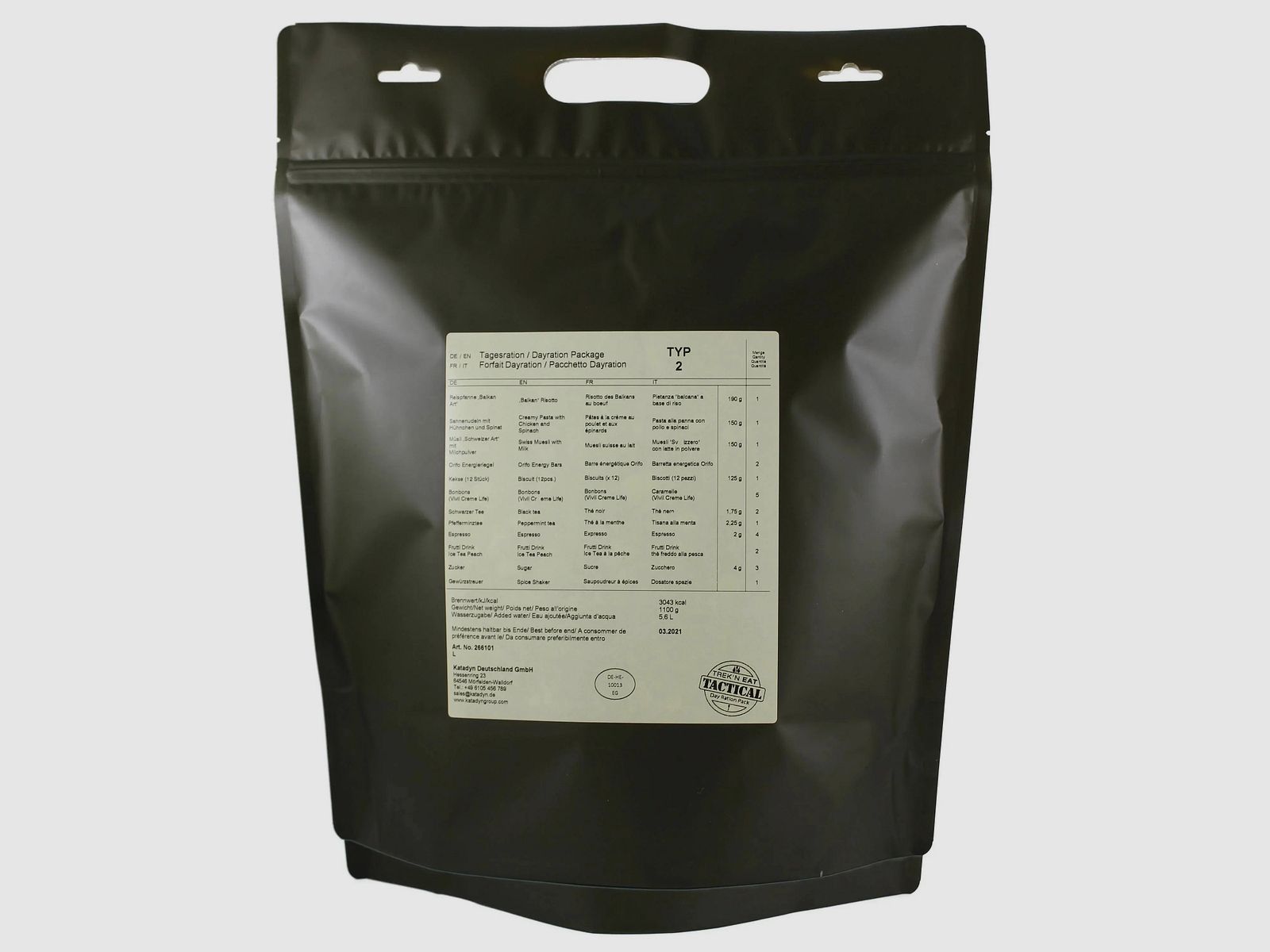 Katadyn Tagesration Day Ration Pack Typ 2