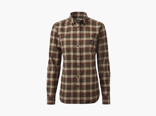 Chevalier Heron Flanellhemd Damen, 34W, Holly Green Checked