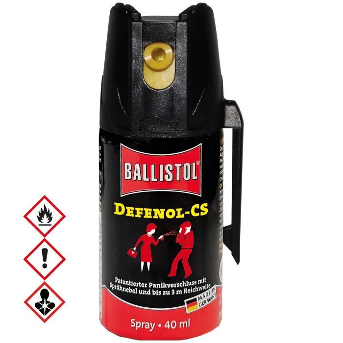 Defenol CS Spray obrony przed gazem "KO", zatwierdzenie BKA, osłona, 40ml