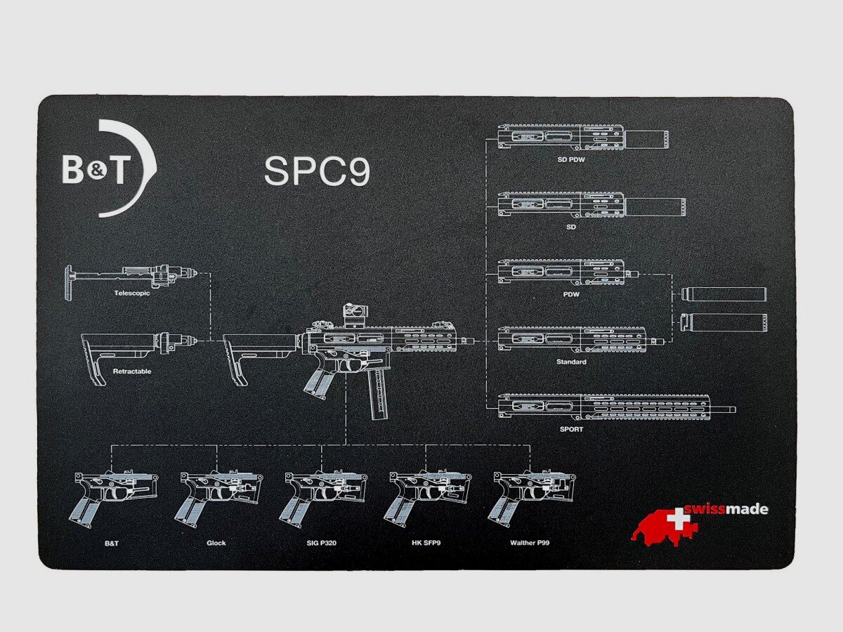 Zerlegematte B&T SPC9 Pro 43 x 28 cm schwarz