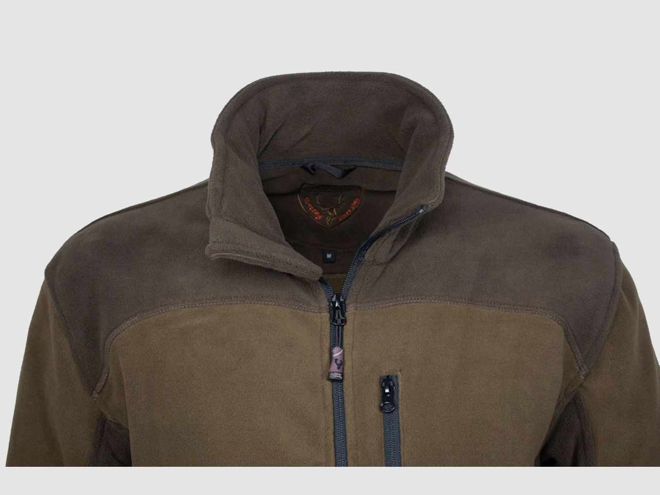 Signal Fleecejacke - orange/grün