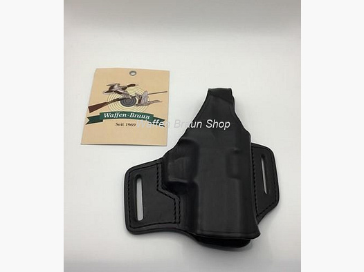 Pancake-Holster Sig Sauer, aus Leder für Mosquito ( RH) Schwarz mir Druckknopf