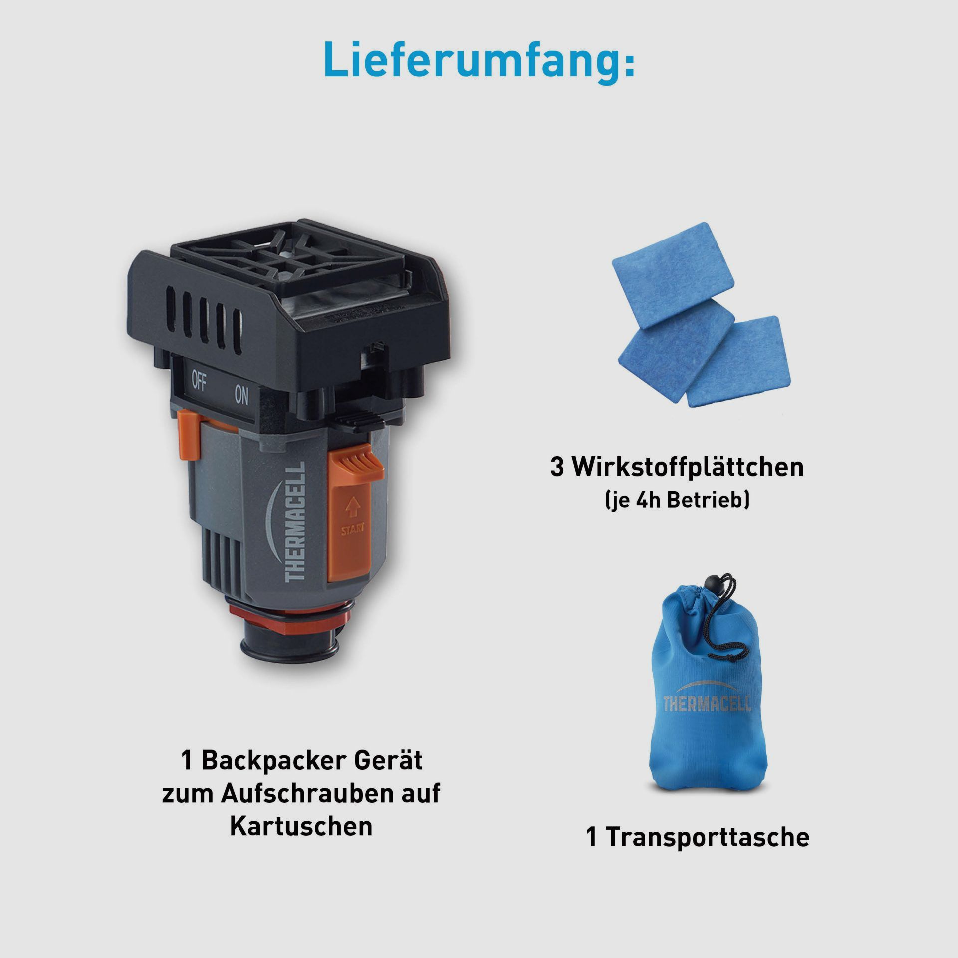 THERMACELL 920210 MR-BP Mückenabwehr Camping Backpacker