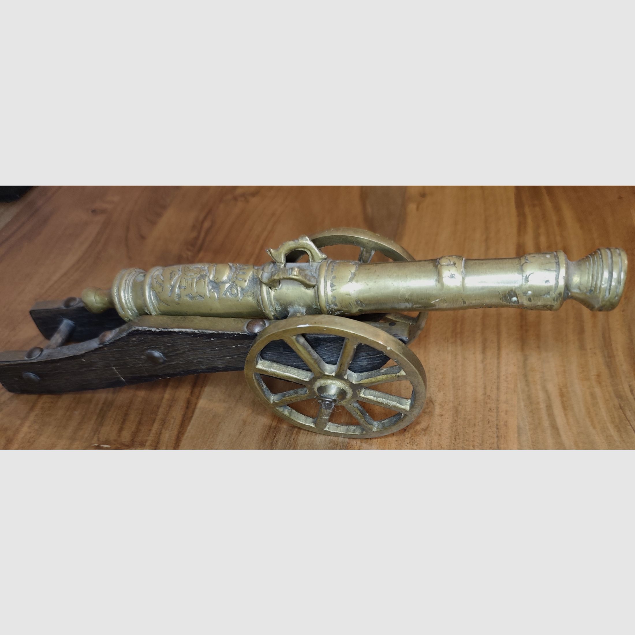 Messing Modellkanone schwer 35 cm