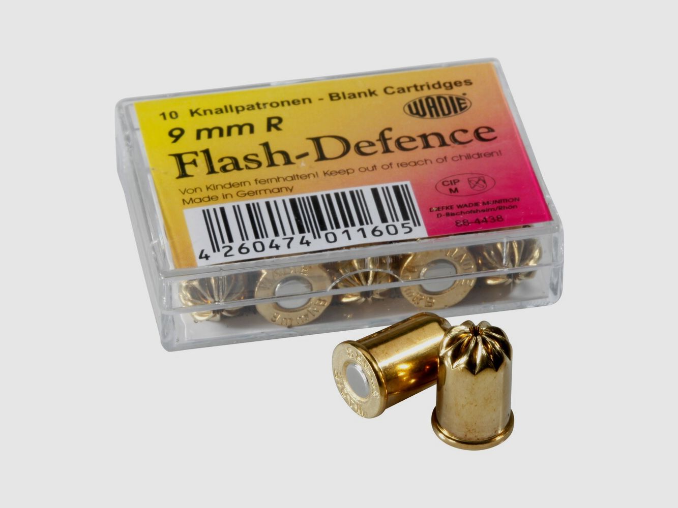 Wadie Fire cartridges 9 mm R Flash Defense (Caliber 9 mm K)