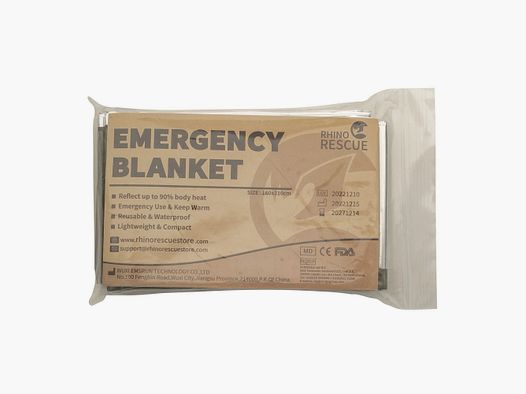 Rettungsdecke Oliv/Silber