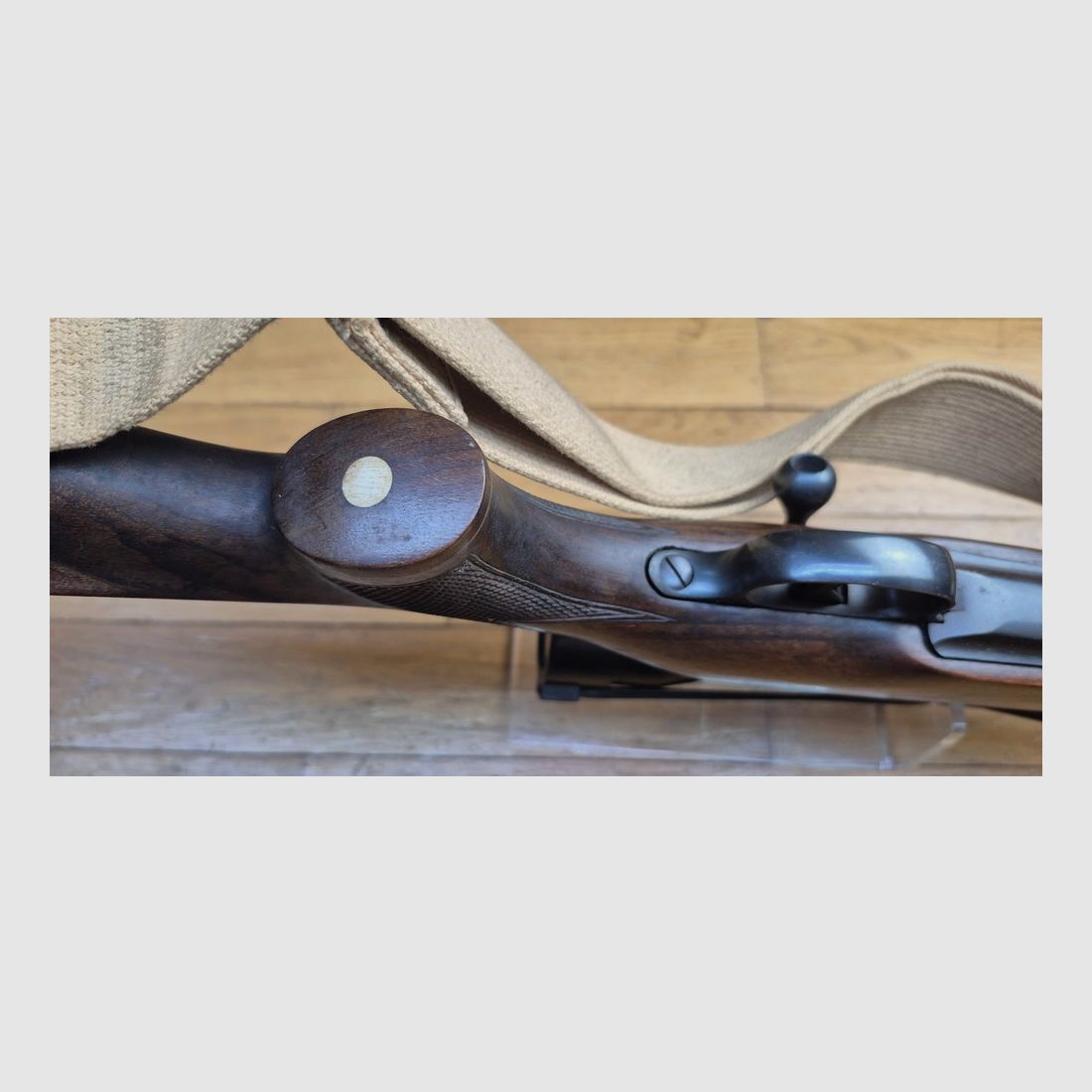 Very beautiful big game rifle BRNO ZKK 602 — Cal .375 H&H magnum — Magazine 5 rounds (!) — Firearm from 1985 — Scope Zeiss Jena ZF4 DDR 100% steel — Big game and African hunting Big Five — Very nice wood — Excellent mechanics — High-quality manufacturing — Condition nearly Premium — TBE+/TBE++, image 15 of 40