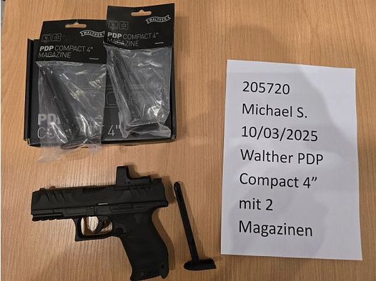 Walther PDP Compact 4" 6mm BB CO2 NBB Airsoft + 2 Magazine
