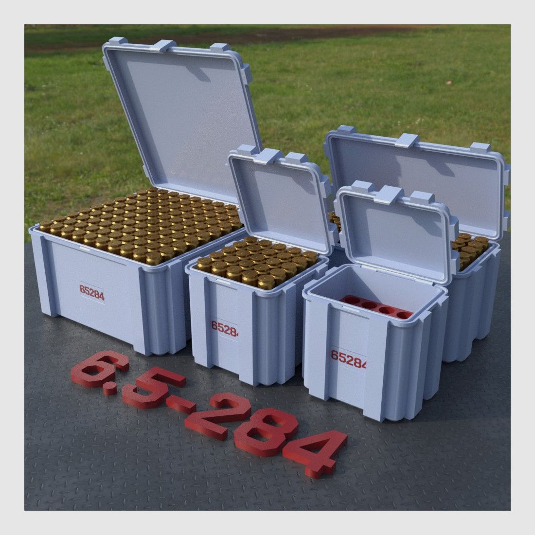 Filamelt Munitionsbox / 6.5-284 Norma / ‘Klappdeckel’ / Patronenbox, Ammo Box, Bild 3 von 8