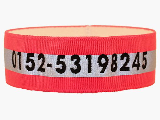 Szeroka haftowana obroża sygnalizacyjna