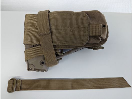 Condor Airsoft Softair Tasche Pouch für größere LiPO Akkus M4 AR15 Stock Schaft Hinterschaft FDE Coyote