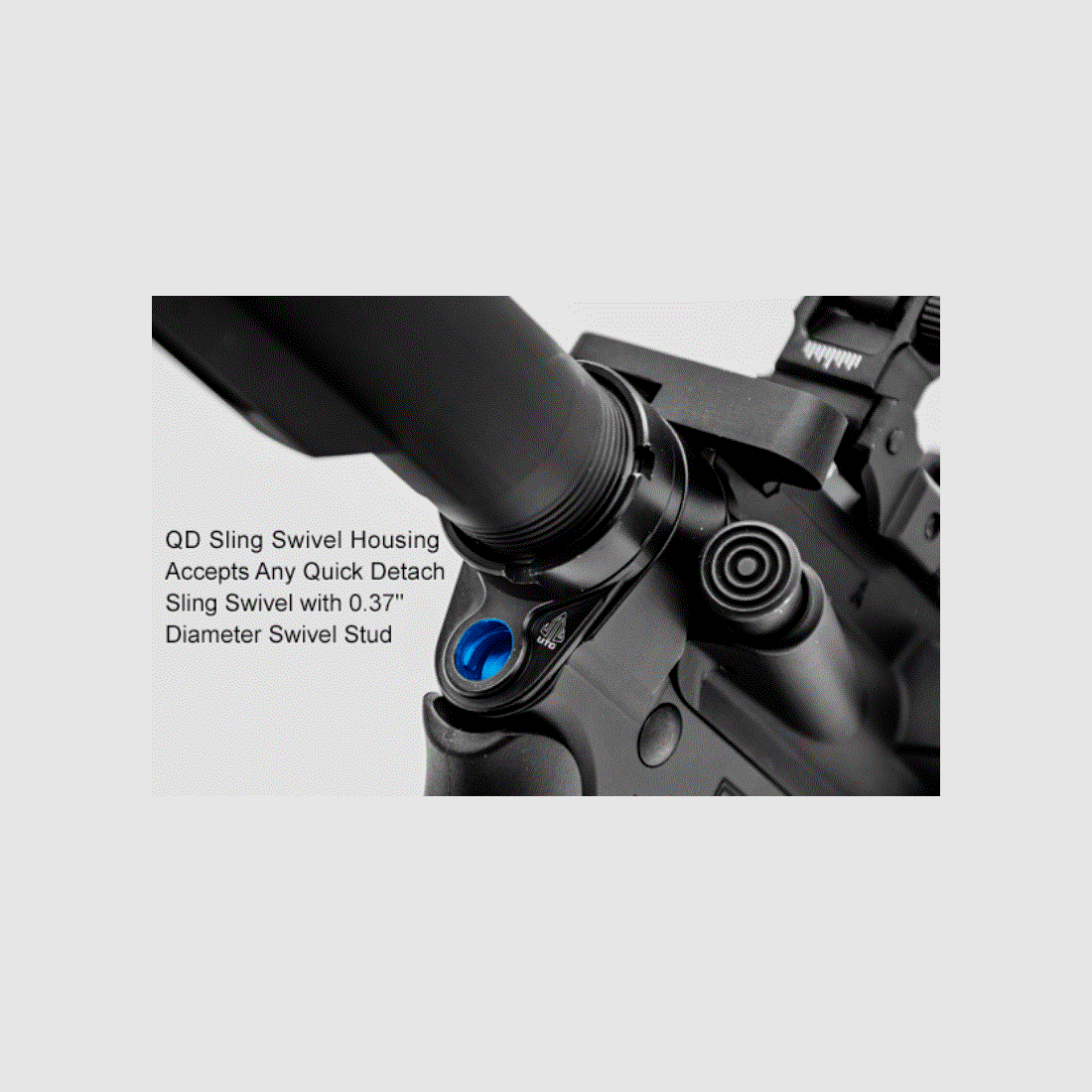 UTG® AR15 Quick Detach Receiver End Plate, Matte Black Steel, afbeelding 2 van 3