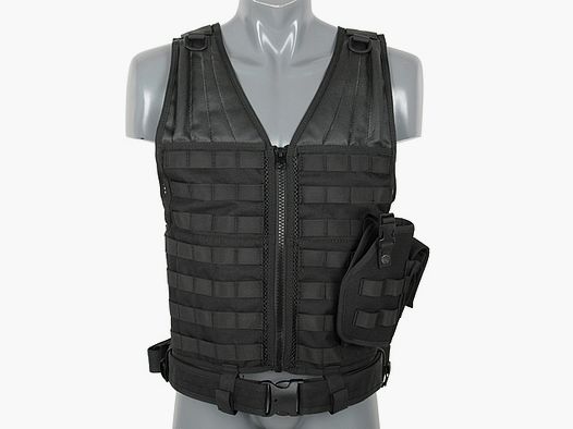 Lightweight MOLLE Tactical Vest - Black [8FIELDS]
