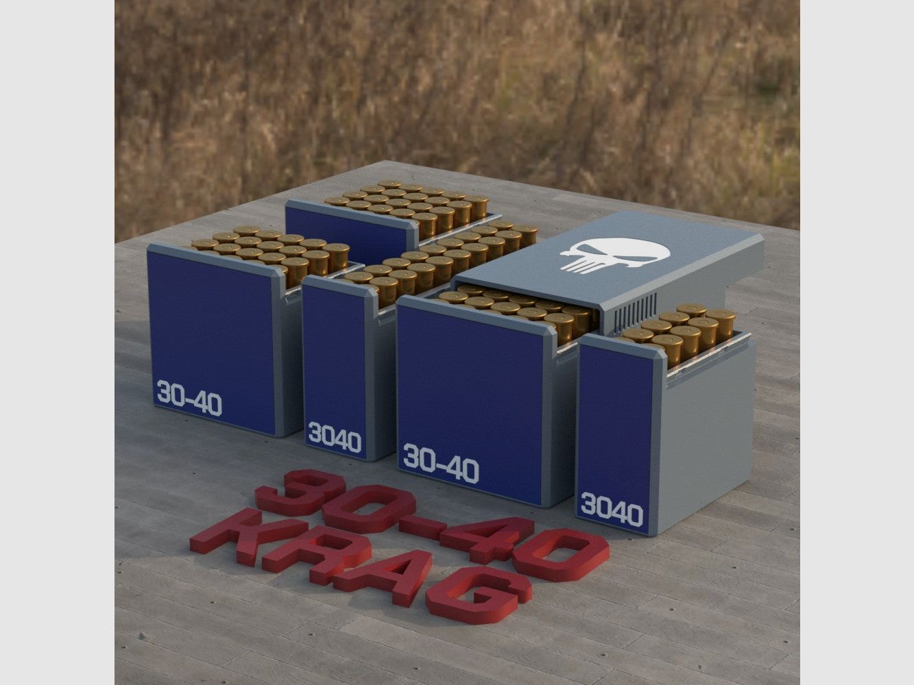 Filamelt Munitionsbox / Ammo Box .30-40 Krag – Patronenbox für 50 Schuss, Made in Germany