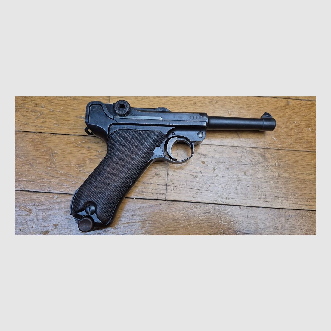 Sehr schöner Luger P08 Pistol Erster Weltkrieg – Herstellung DMW von 1918, 1920 in die Reichswehr integriert – Vollständig monomatrikuliert einschließlich Magazin (selten!) – Sehr schöner Lauf – Seltene Stück aufgrund seiner Geschichte und seines Zustands -TBE-/TBE, Bild 18 von 24