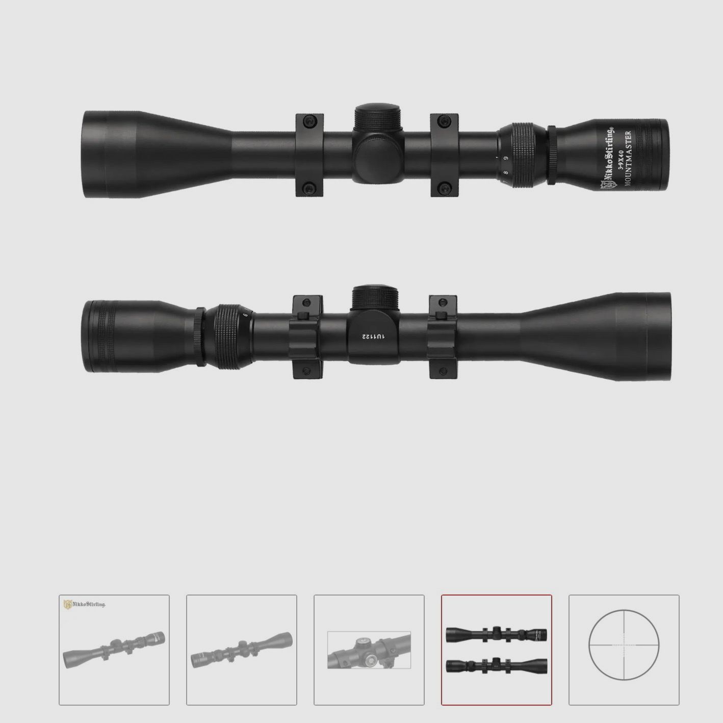 Viseur Nikko Stirling Mountmaster 3 - 9 x 40 Half Mil Dot 378 pouces montures - Éclairé - état comme neuf !