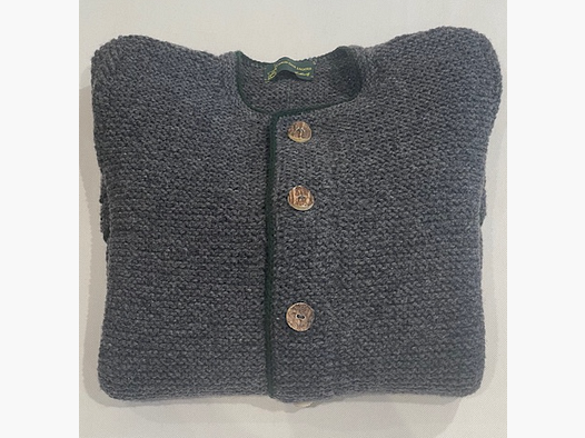 Pezzo Schafwolljacke für Herren Handgestrickt in Grau
