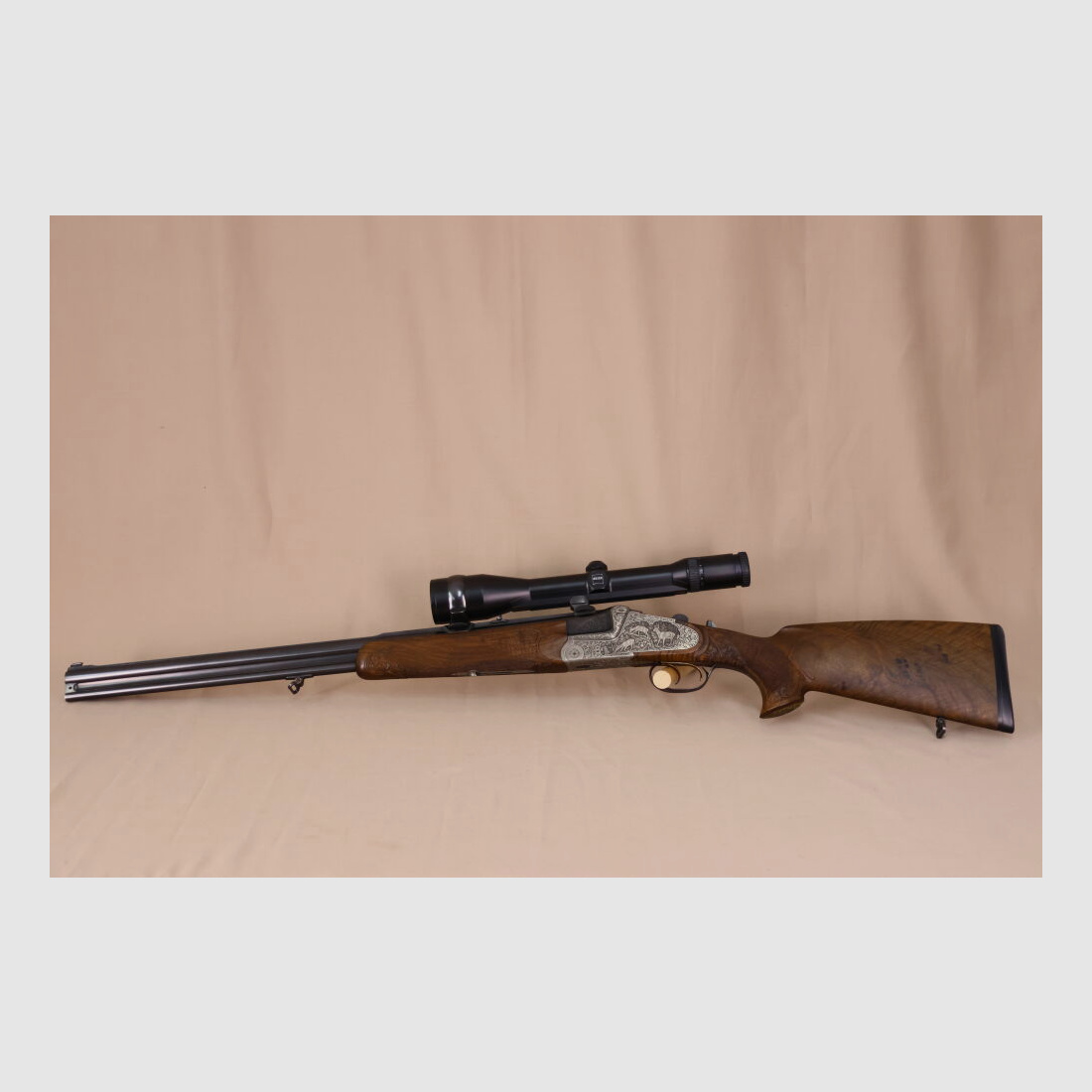 Heym 35 double rifle // side lock // left-handed stock // Fortner
