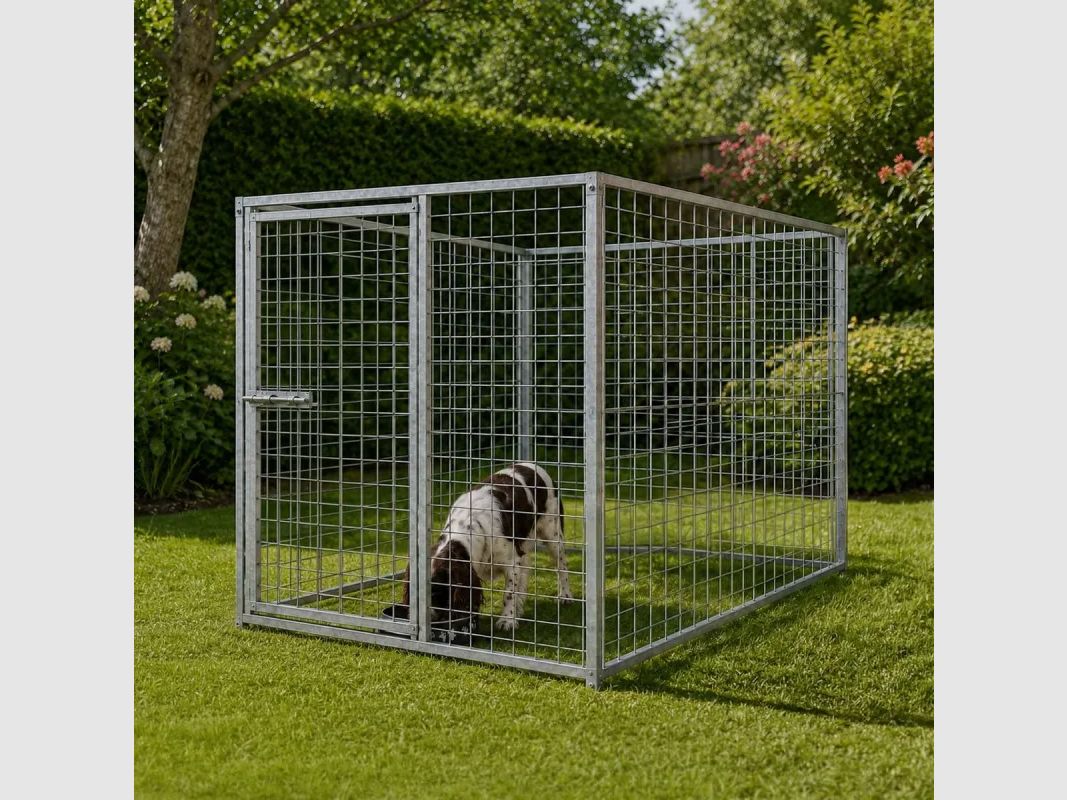 Hundezwinger mit quadratischem Gitter und Paneelen 1,50 m und 2 m, Bild 2 von 12