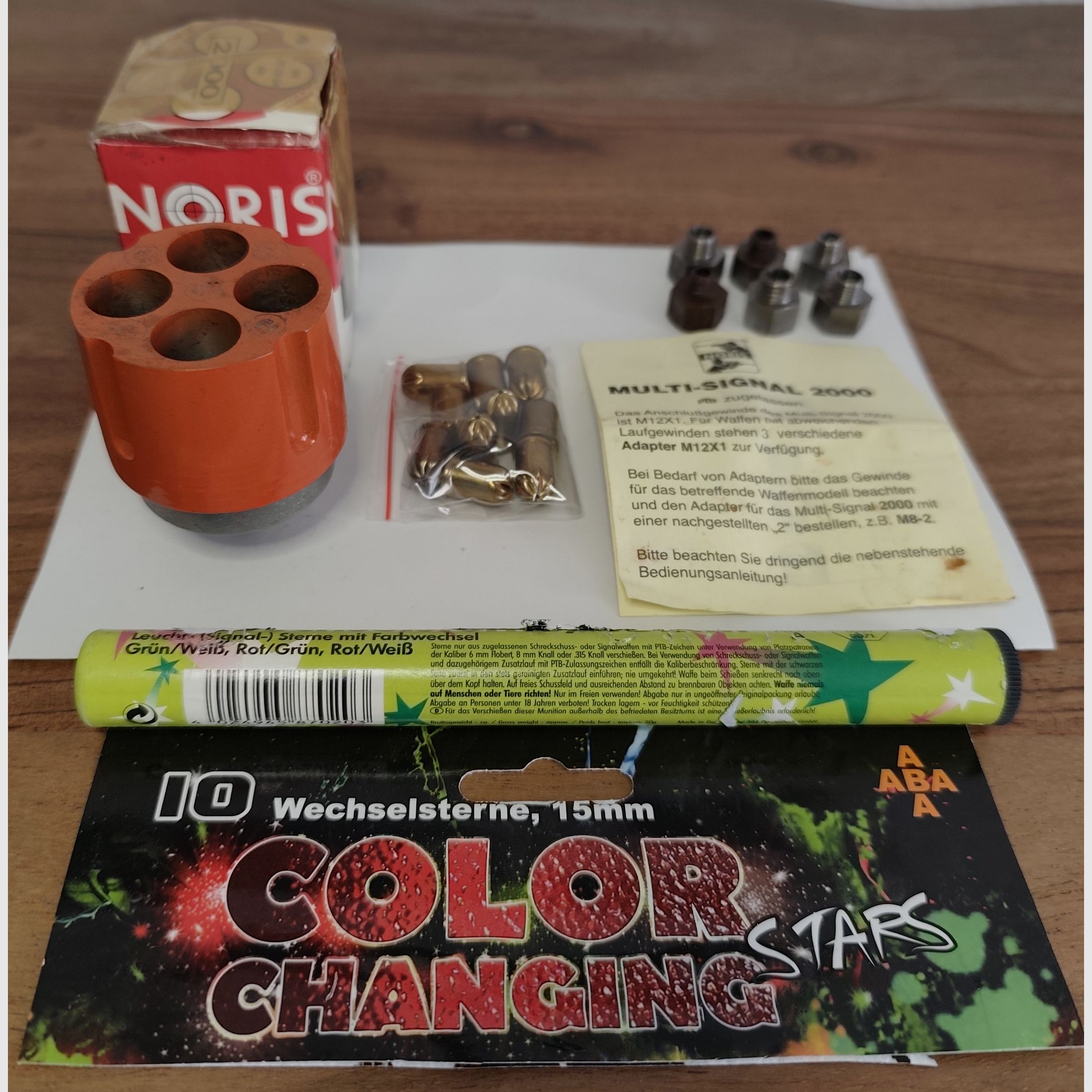 Noris Multi-Signal 2000 4-piece launch cup with 6 adapters