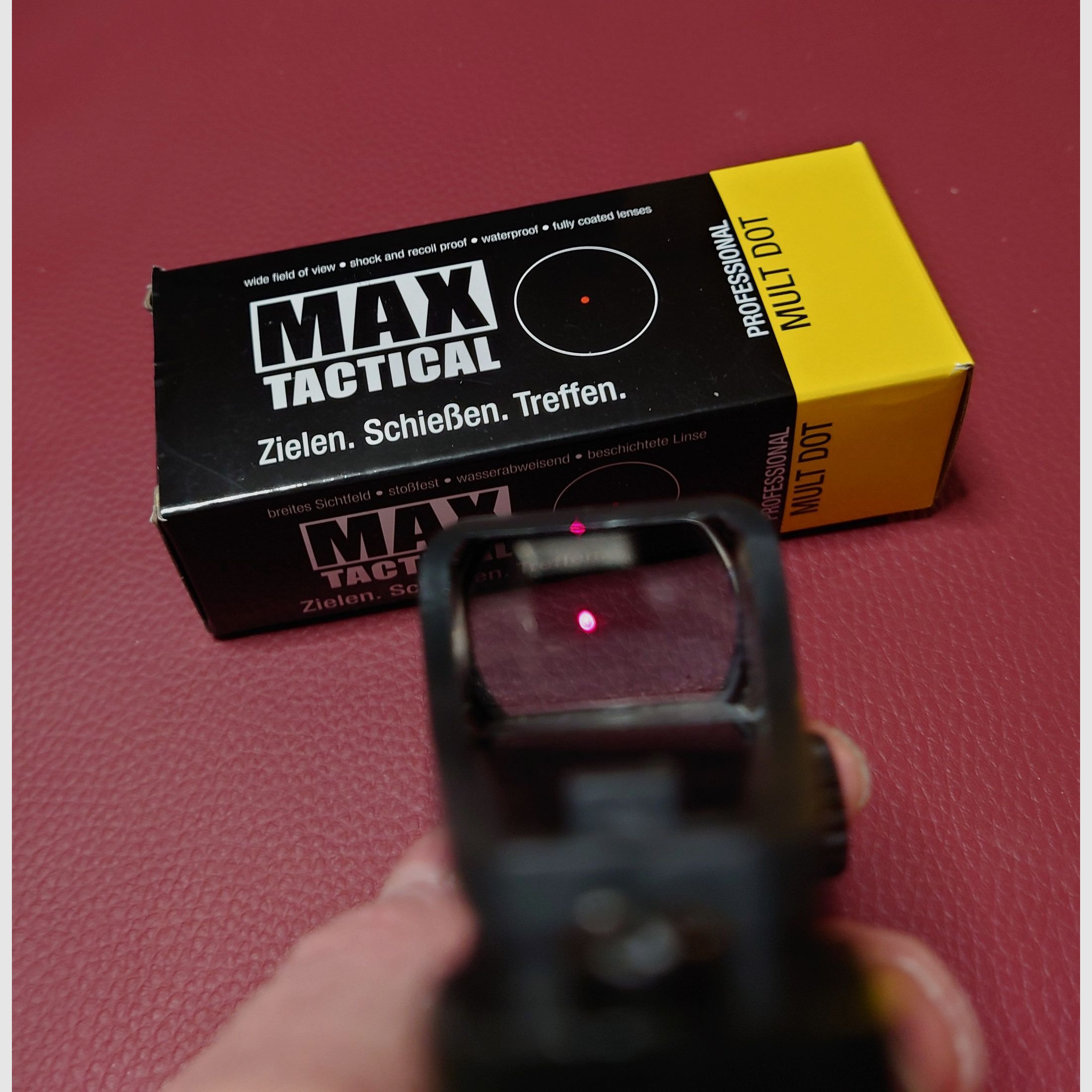 Airsoft Leichtpunkt Visier mit Riser Mount NEU 