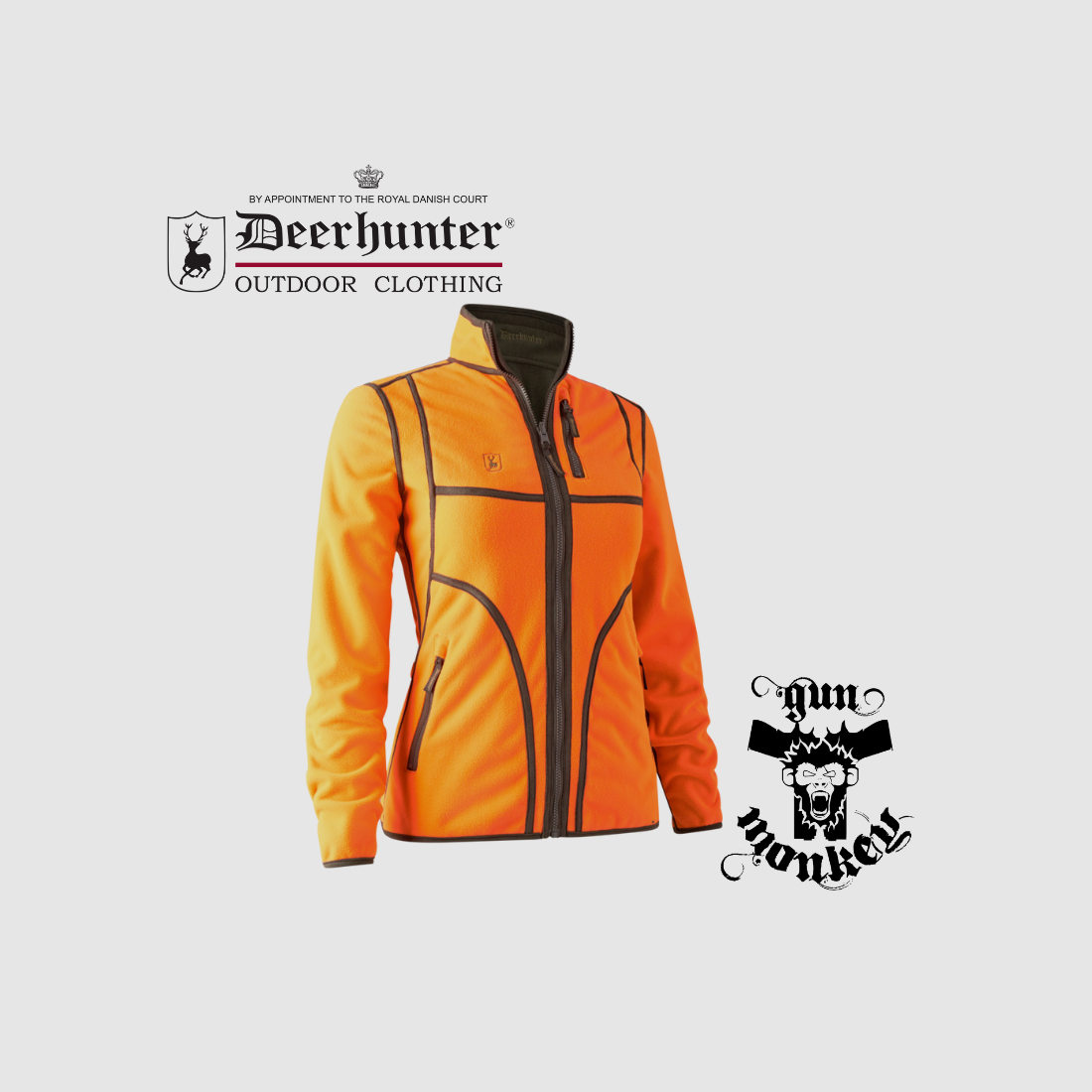 Deerhunter Lady Pam gefütterte Fleecejacke – wendbar, Farbe 669 Orange (5708), Bild 3 von 4