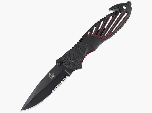 Nóż składany ratowniczy Puma TEC Black Aluminium, Black 420 (319911)