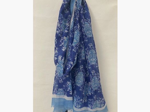 Habsburg Schal kleine Arabesque in Blau