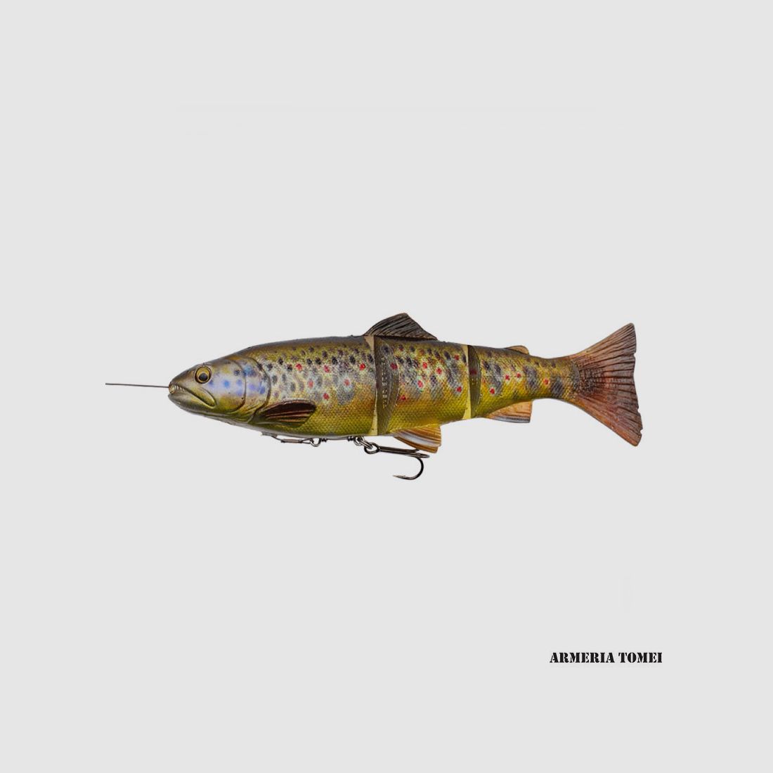 SAVAGE GEAR – 4D LINE THRU TROUT 20cm – 8″ 98g – 3 1/2 oz MODERATE SINK MS 03 Dark Brown Trout